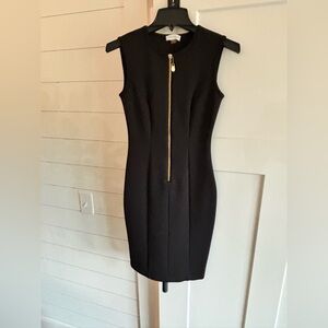 Calvin Klein Black zip dress